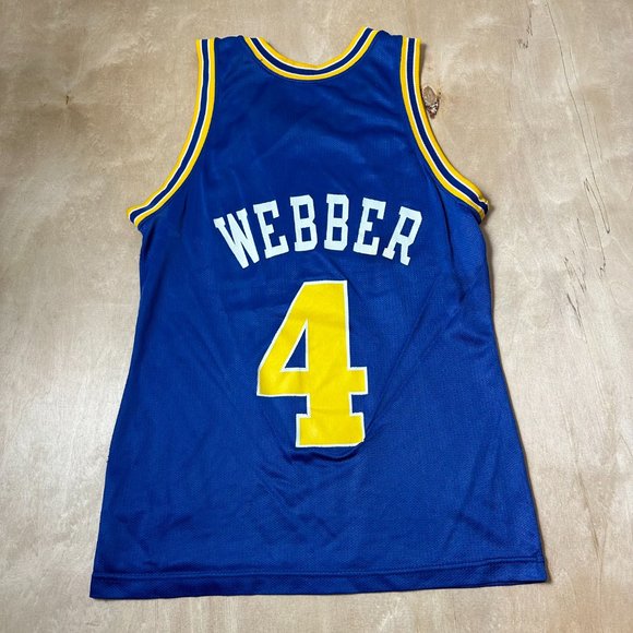 Vintage Champion Size 36 Golden State Warriors Webber NBA Basketball Jersey - Picture 4 of 4